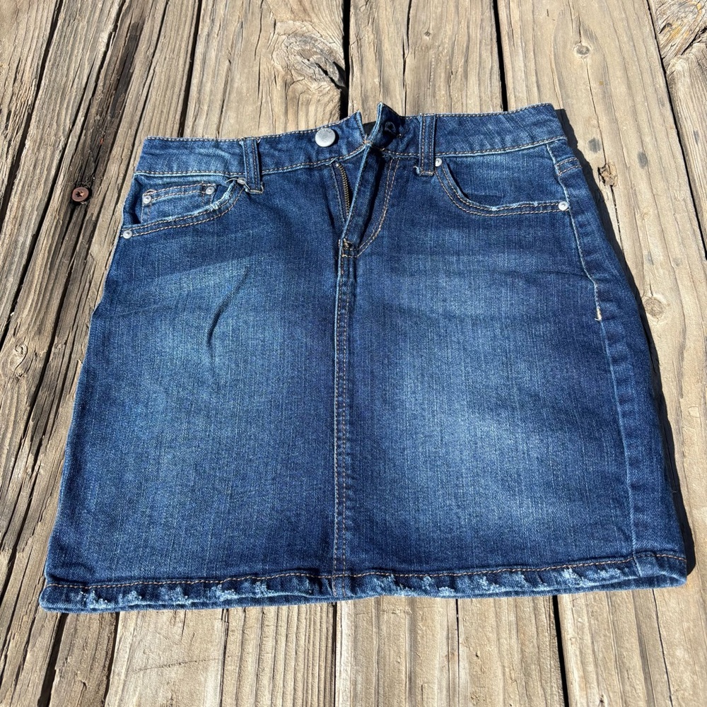 Denim Mini Skirt in Dark Blue Ivy + Main Size 1